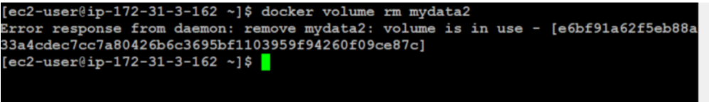 Docker Volumes - error response